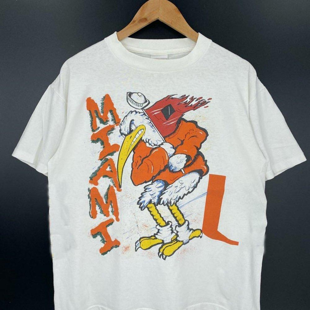 Retro Ncaa Miami Hurricanes T-Shirt, University Of Miami Shirt, Unisex T-Shirt
